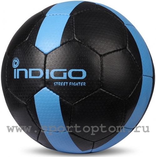 Мяч футбольный №5 INDIGO STREET FIGHTER для игры на асфальте (PU прорезиненный) E02