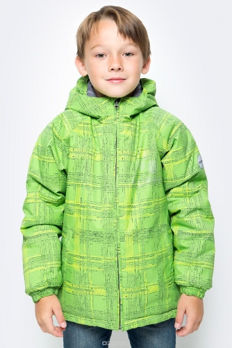 Куртка для детей CLASSY, зелёный с принтом 337, размер 98
