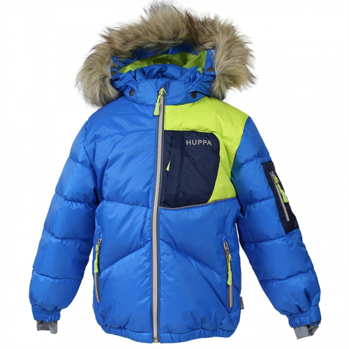 Куртка для детей CODY,синий/ лайм/ темно-синий 935, размер 140