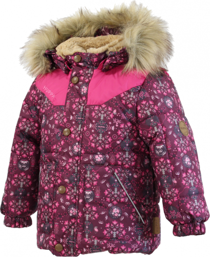 Куртка для малышей REIKI, пурпур с принтом/ фуксия E83, размер 80