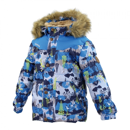 Куртка для малышей REIKI, синий с принтом/ синий D35, размер 80