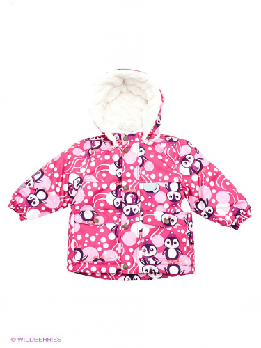 Куртка для малышей CUTTY,фуксия с принтом 663, размер 86