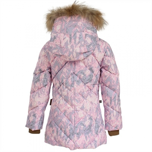 Куртка для девочек NOOMI 3, cветло-розовый с принтом 73203, размер 116