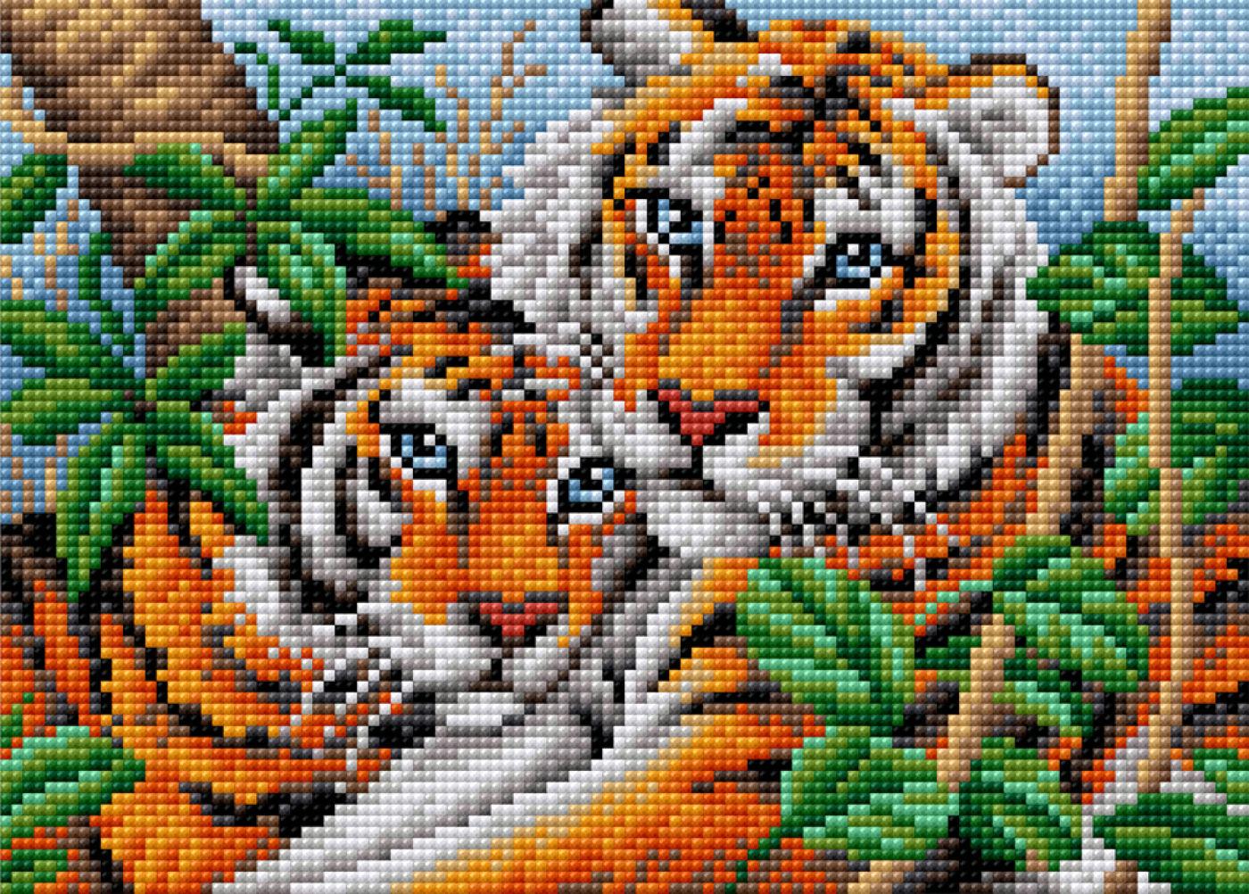 Алмазная мозаика тигры на валберис