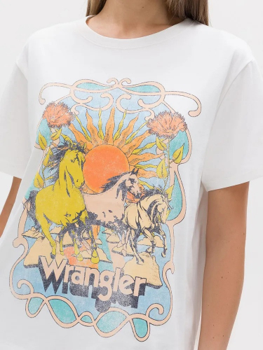 Футболка женская GIRLFRIEND TEE WORN WHITE, WRANGLER