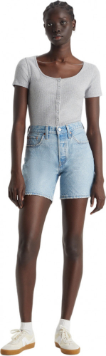 Шорты женские 501® MID THIGH SHORT MED INDIGO - WORN IN, LEVIS