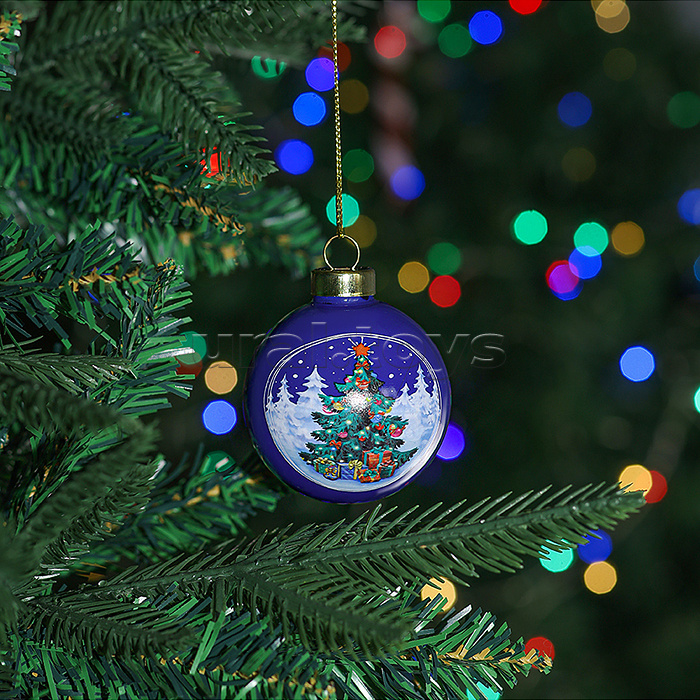 Новогоднее украшение. Елочный стеклянный шар