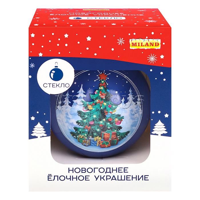 Новогоднее украшение. Елочный стеклянный шар