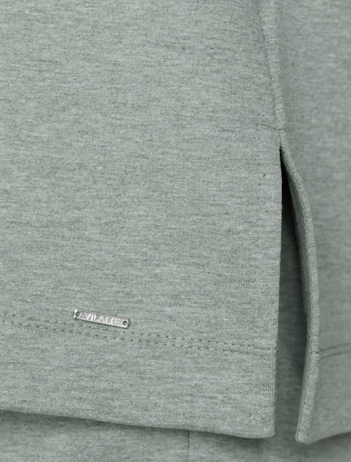 Джемпер из облегченного футера с эластаном D49.054 оливковый меланж