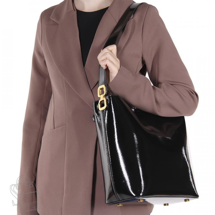 Сумка женская кожаная 1266EC black Euro-Col в Новосибирске