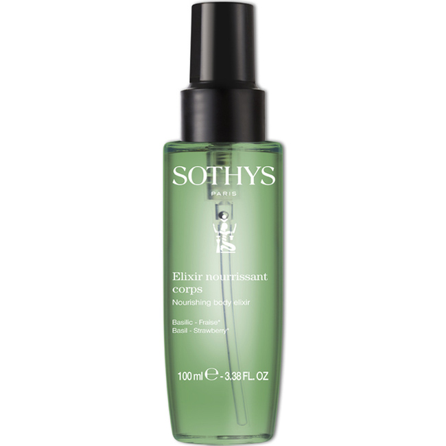 Sothys DEMO Питательный эликсир для тела клубника-базилик Nourishing body elixir Basil Strawberry, 100 мл