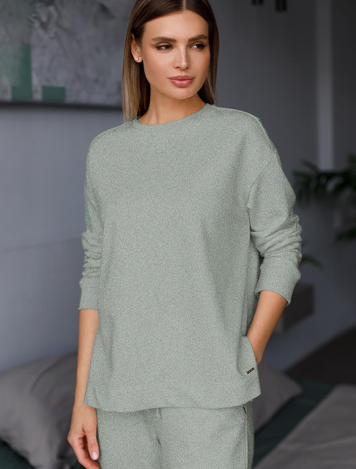 Джемпер из облегченного футера с эластаном