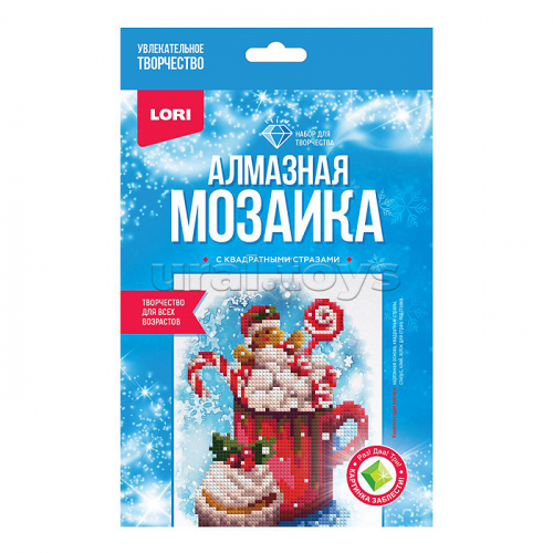 Алмазная мозаика 15*20 детская новогодняя (неполное заполнение) 