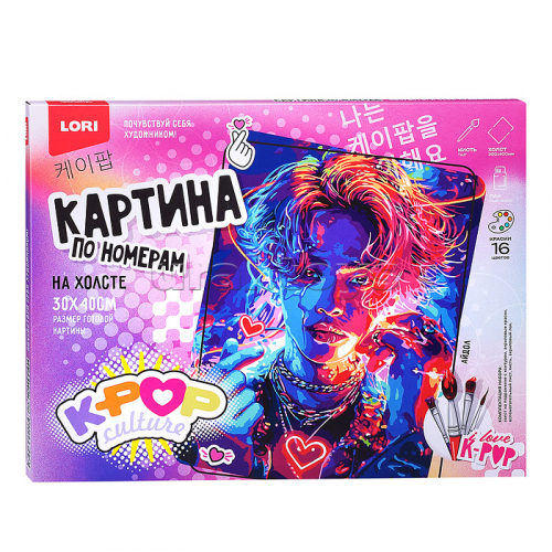 Картина по номерам холст на подрамнике 30*40 см K-POP 