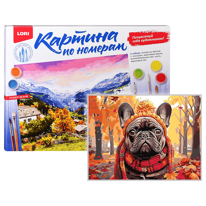 Картина по номерам на картоне 28,5*38 см