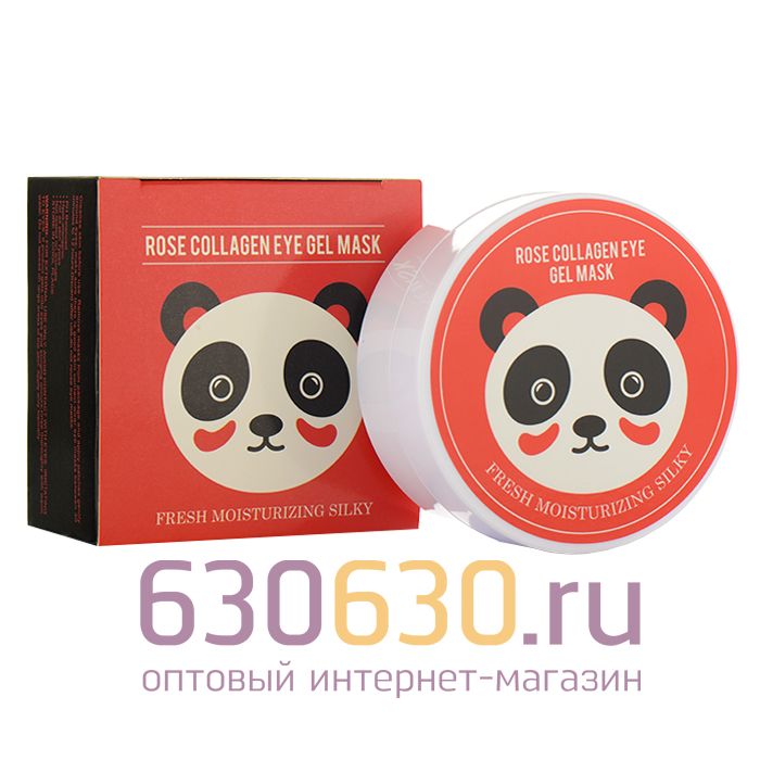 Гидрогелевые патчи для глаз Panda Rose Collagen Eye Gel Mask с экстрактом розы 60 шт