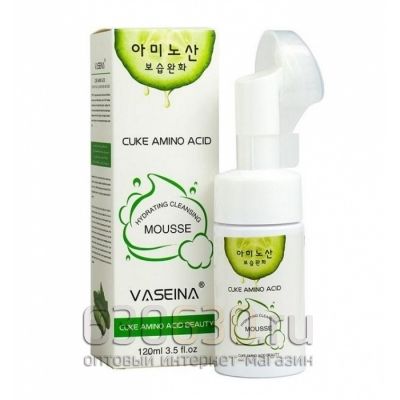 Пенка для умывания с аминокислотами огурца Vaseina Cuke Amino Acid с силиконовой щеточкой 120 ml