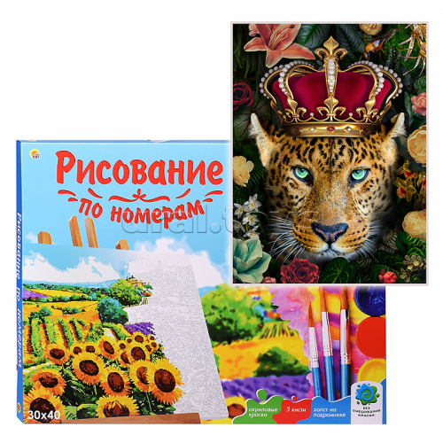 Холст с красками 30х40 по номерам 