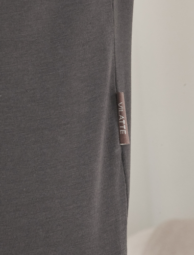 Ст.цена 1090р Футболка slim fit  из премиального хлопка с эластаном U49.020 т.серый