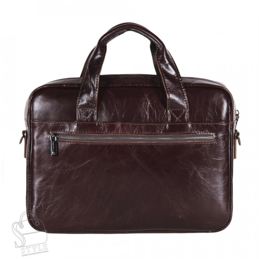 Портфель мужской кожаный 11020Z brown Zinimsk в Новосибирске