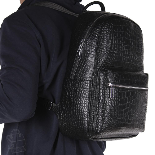Рюкзак мужской кожаный 23130H black Heanbag