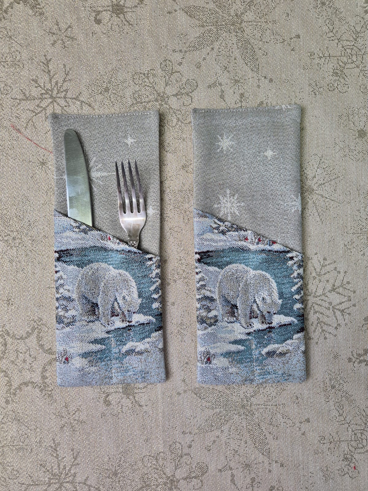 Конверт для Сервировки ( комплект 2 шт ) Арктика 3 2415543 серебро