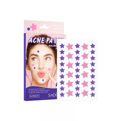 Точечные патчи-звездочки от прыщей с гиалуроновой кислотой SADOER Acne Patch Hialuronic Acid, 78 шт