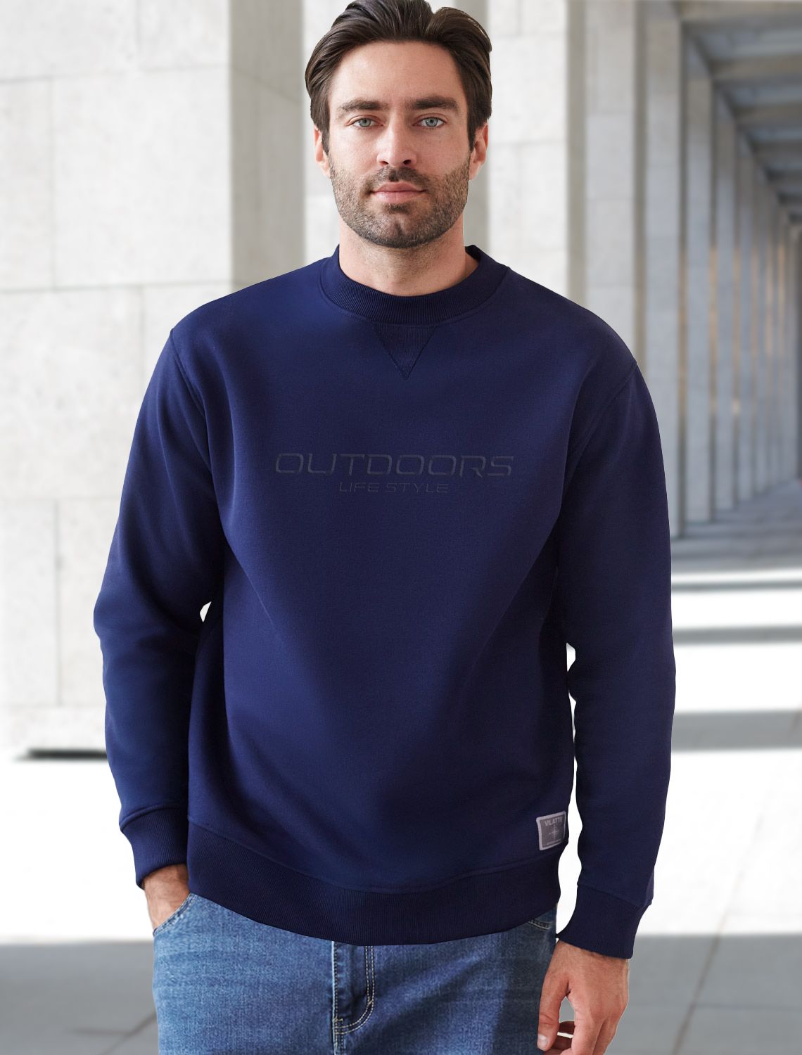 Свитшот из премиального футера трехнитки с начесом