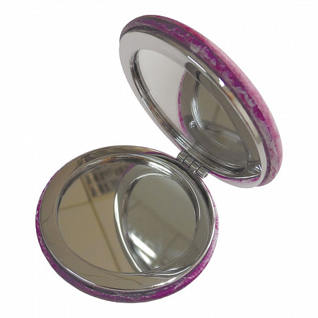 Dewal Beauty Зеркало косметическое карманное круглое / Макарони PMP-2621, розовый