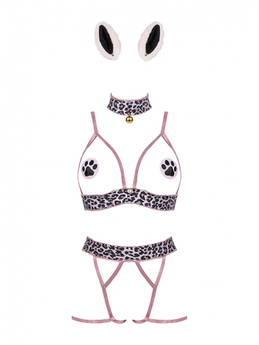 Комплект лиф пояс ободок чокер наклейки Obsessive CATRINY Costume Igrovoy k