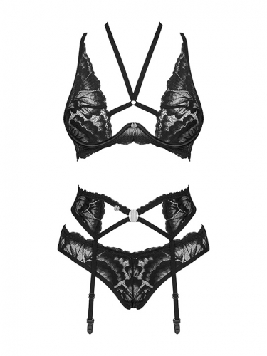 Комплект бюст пояс панти Obsessive ALESSYA Set Komplekt iz 3