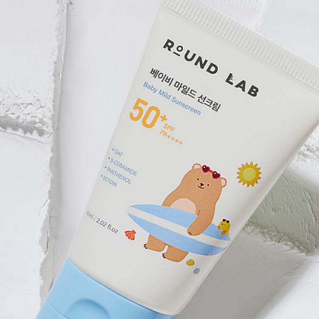 ROUND LAB Детский солнцезащитный крем / Baby Mild Sunscreen SPF50+ PA++++, 60 мл