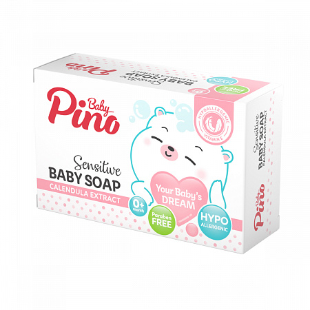 Baby Pino Детское туалетное мыло для чувствительной кожи 0+, 100 г