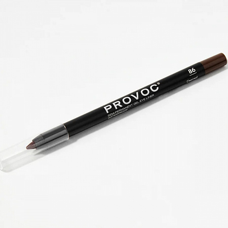 Provoc Гелевый карандаш-подводка для глаз водостойкий / Semi Permanent Gel Eye Liner №86 Desired, шоколадный