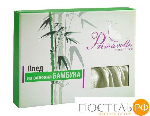 12341418-10b Плед жаккардовый Bamboo 140x180 бежевый