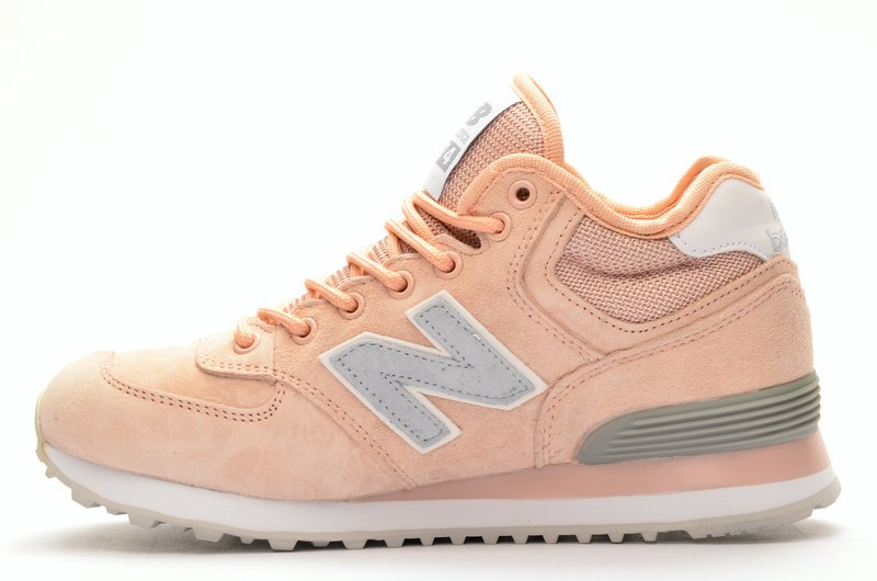 Sport + NB RB35-5 Кроссовки персик замша, подклад комби мех (нат+иск)