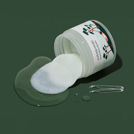 ROUND LAB Пэды для проблемной кожи лица с экстрактами сосны и центеллы / Pine Calming Cica Pad, 50 шт. (130 мл)