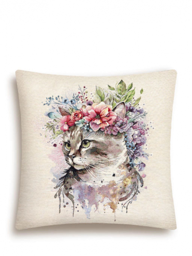 Акварелика Кошка Наволочка 45х45 см 2412601 NEW