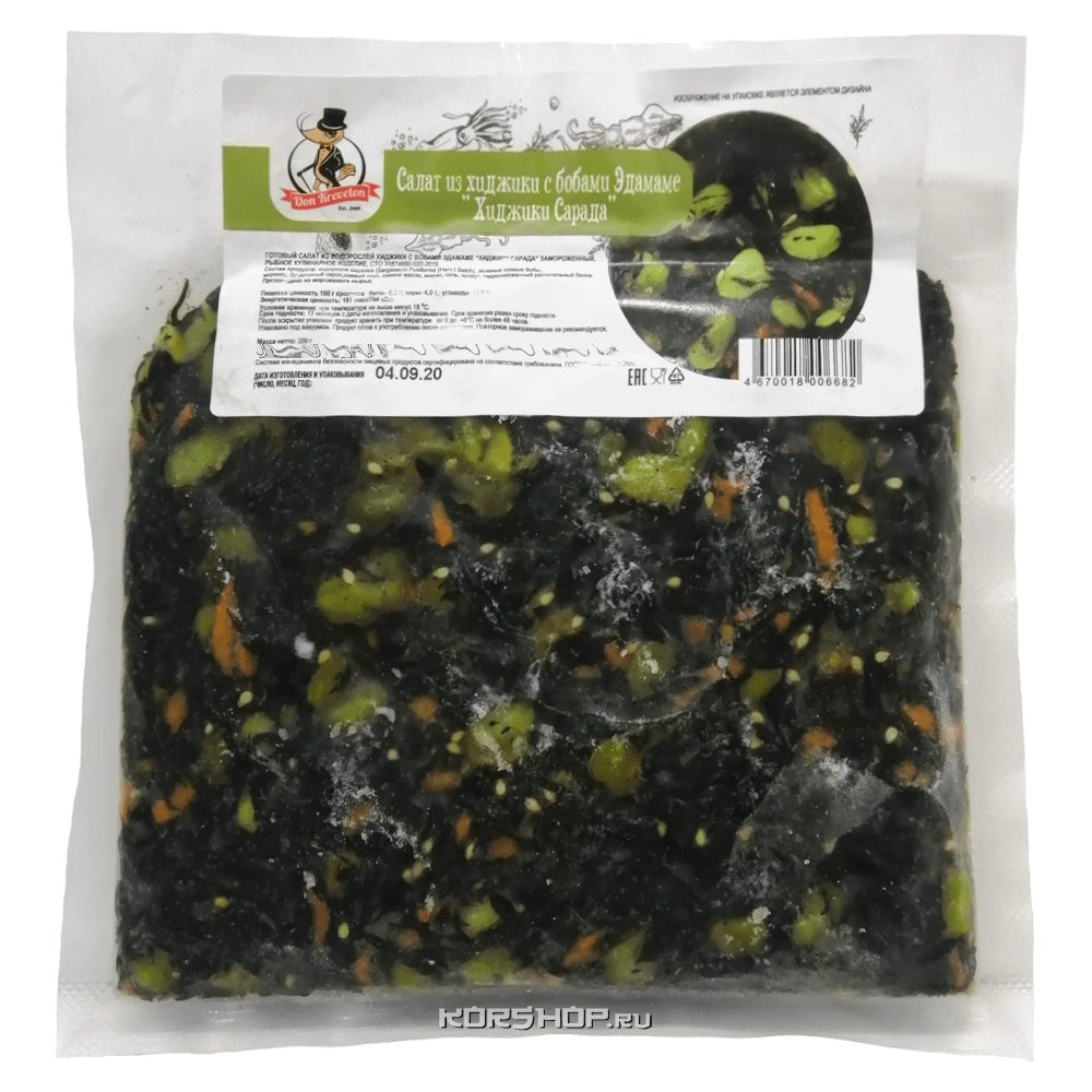 Салат из водорослей хиджики с бобами Эдамаме Don Kreveton, 200 г Акция