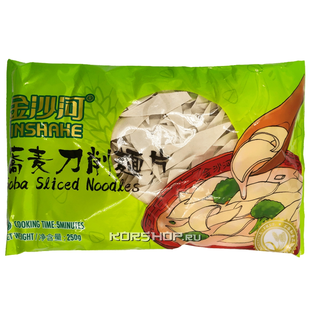 Нарезанная лапша из гречки Jinshahe, Китай, 250 г