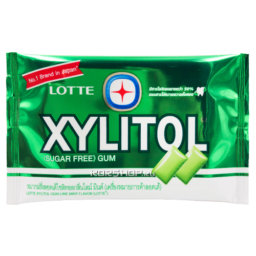 Жевательная резинка Лайм и Мята Xylitol Lime Mint Thai Lotte, Таиланд, 11,6 г Акция