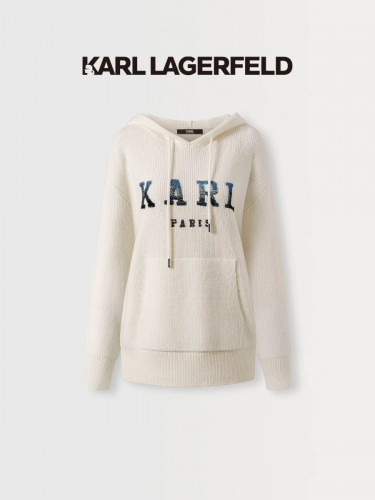 Вязаный пуловер KARL LAGERFELD 5063 молочный