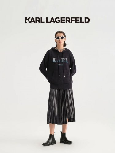 Вязаный пуловер KARL LAGERFELD 5063 синий