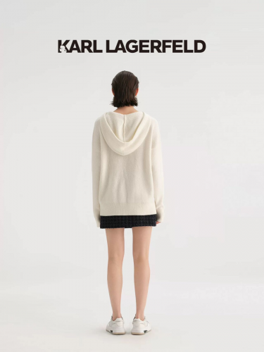 Вязаный пуловер KARL LAGERFELD 5063 молочный