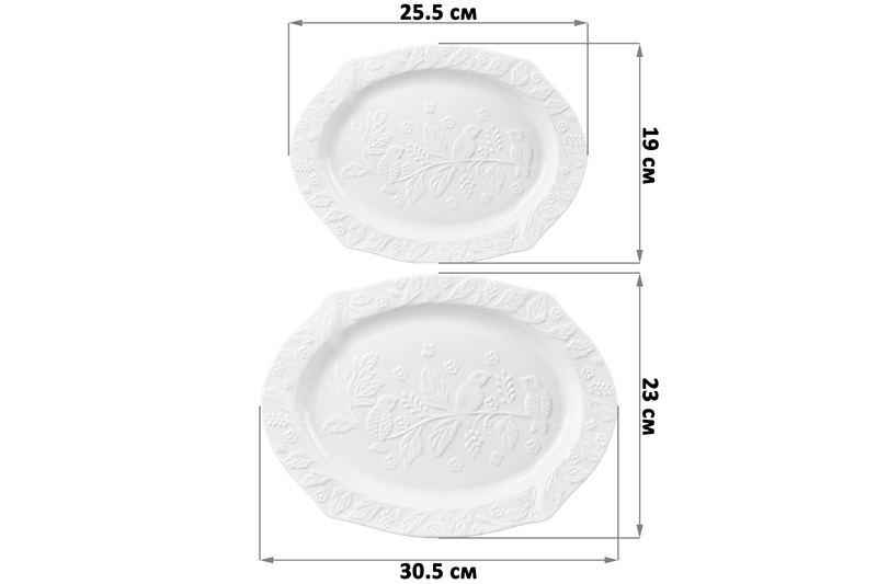 Набор 2 блюд 30,5*23*2 см и 25,5*19*2 см