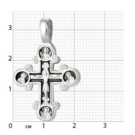 2-377-3 Крест из серебра литье частичное чернение
