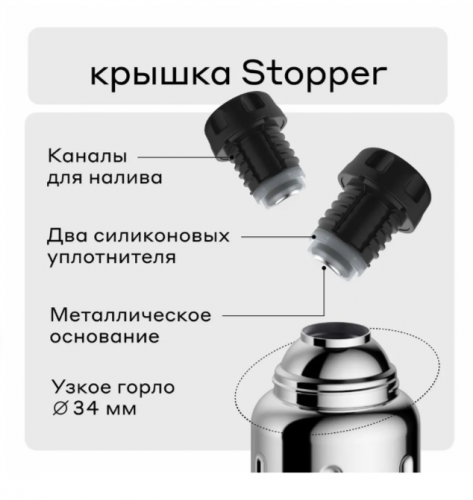 Термос      Flask-1000 Mint Cooler swg (мятный мохито)(пробка с наливными каналами)