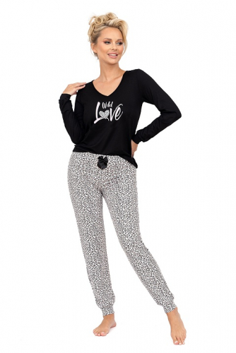 Pantera long pyjamas Black