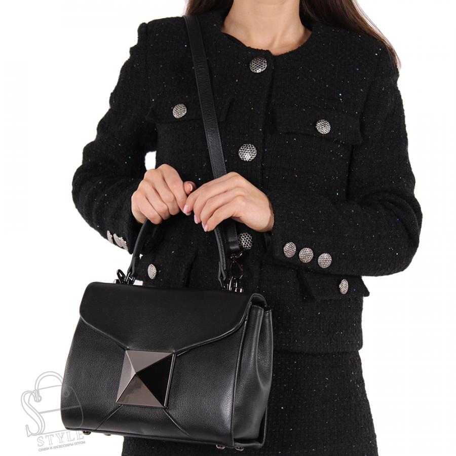 Сумка женская кожаная 1073TH black Polina&Eiterou/30