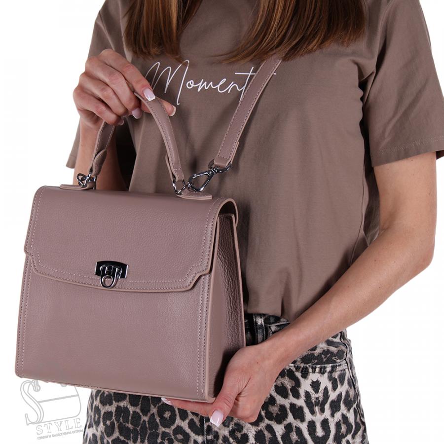 Сумка женская кожаная 1637Y apricot pink Polina&Eiterou/30